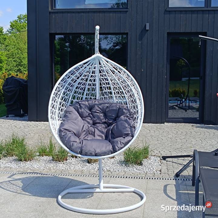 Fotel wiszący ogrodowy elden vano biały kokon Kraków