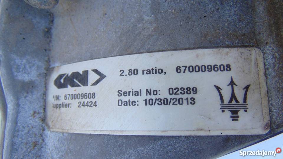 DYFER DYFERENCJAŁ MOST MASERATI GHIBLI 670009608 dyferencjały Nowy Tomyśl