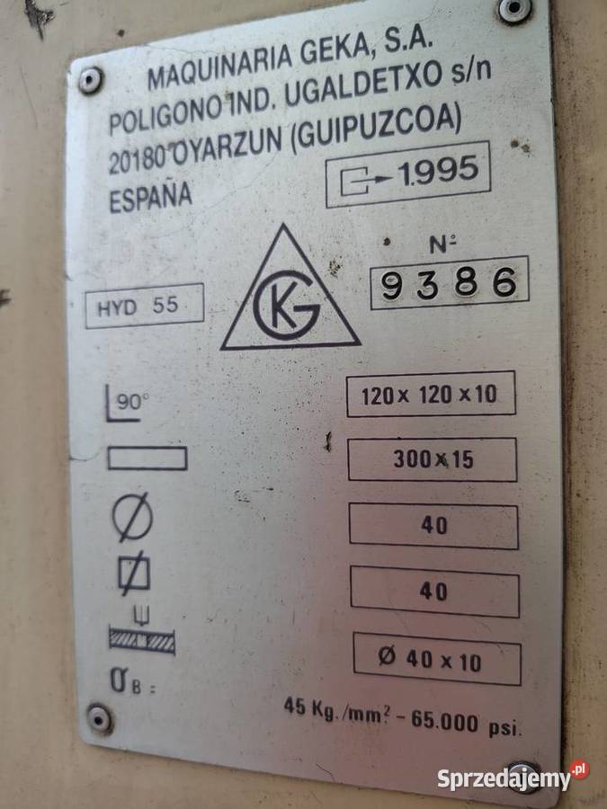 Nożyce uniwersalne prasa wykrawająca GEKA Łódź
