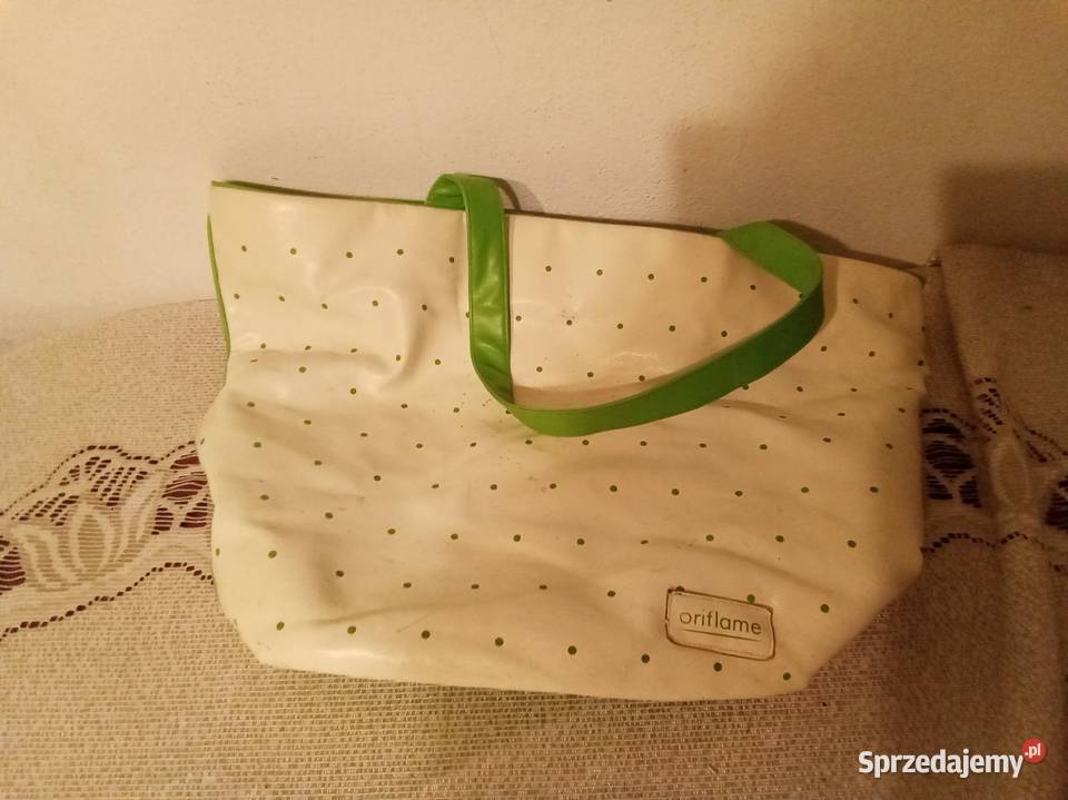 Torba Oriflame zielona w kropki Warszawa