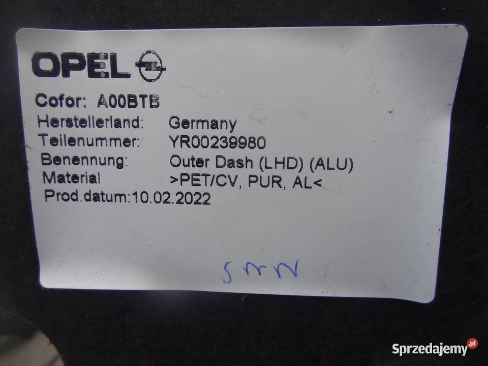 WYGŁUSZENIE ŚCIANY GRODZIOWEJ OPEL INSIGNIA B