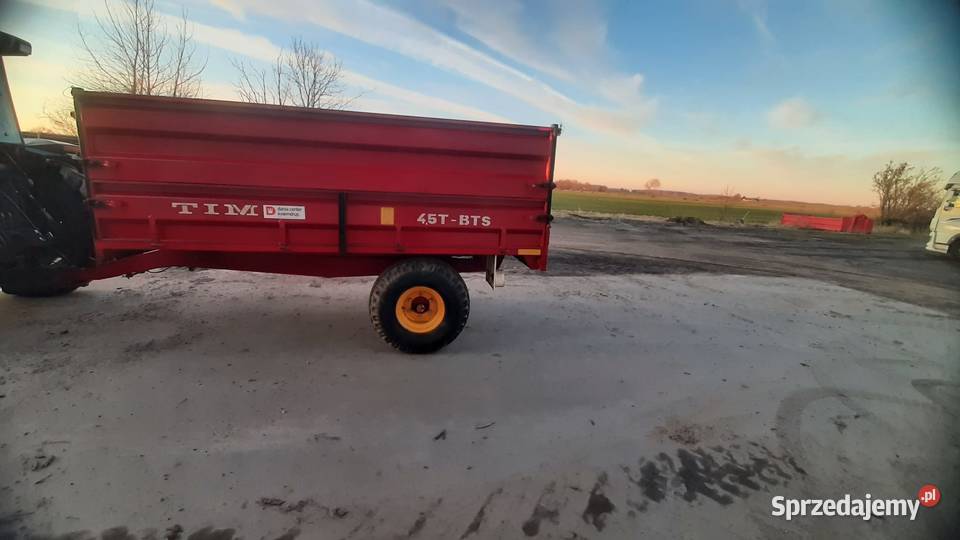 Przyczepa tim 4 5 toby nowa igła sprowadzona Nowa Karczma