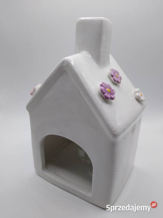 Domek Świecznik na tealight Ceramika Wiosna Gdańsk