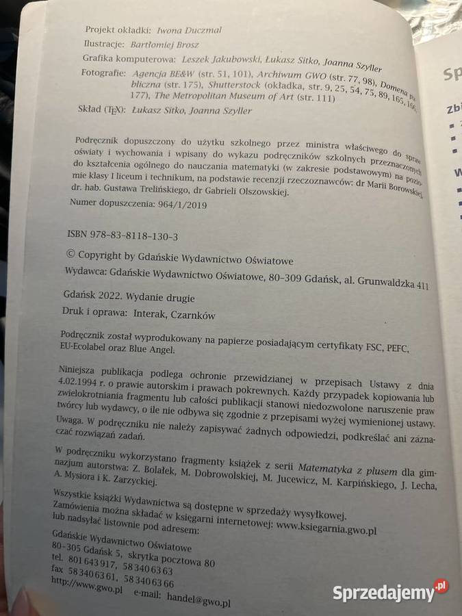 Podręcznik do matematyki Piekary Śląskie sprzedam