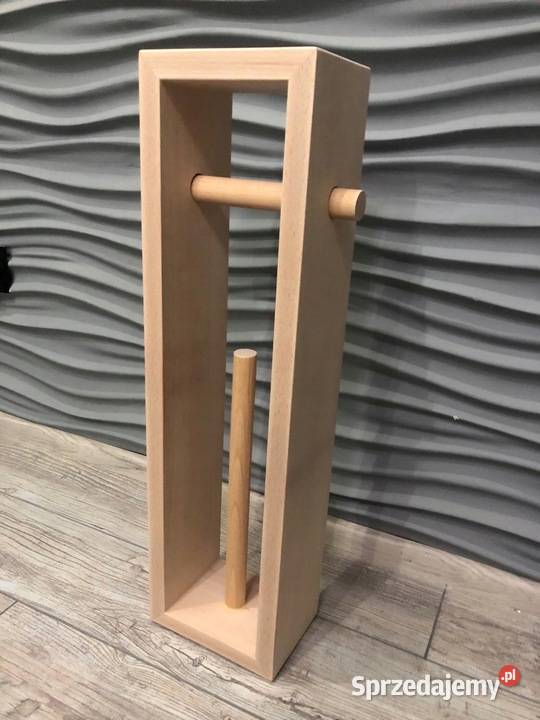 Stojak drewniany naturalny na papier toaletowy podkarpackie Dębica sprzedam