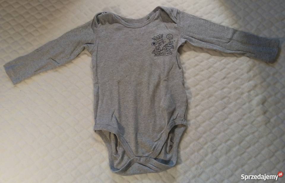 Body długi rękaw szare 8692 Rozmiar 86
