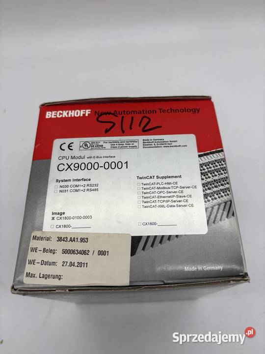 Beckhoff CPU Modul CX90000001 CX9000N000 Warszawa sprzedam
