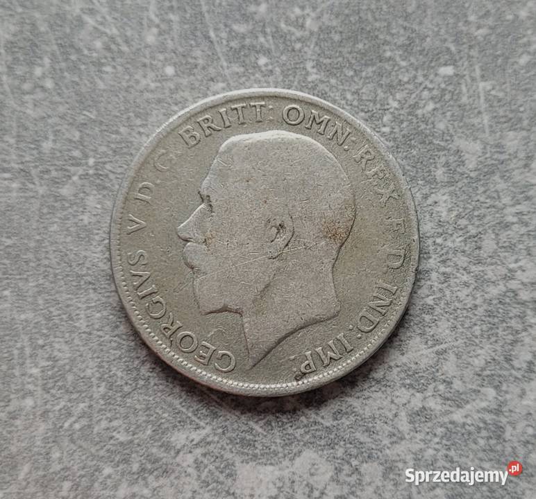 191 ANGLIA srebro 1 Florin 1921 r Jerzy V Kolekcje Wola Kruszyńska