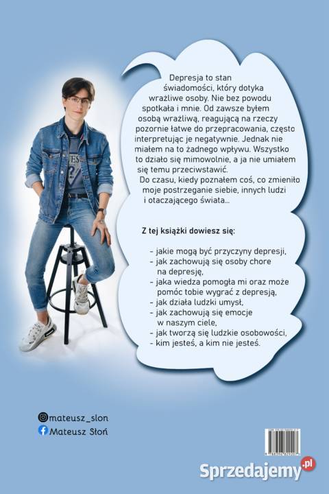 KSIĄŻKA POKONAŁEM DEPRESJĘ MATEUSZ SŁOŃ NOWA Ciosowa