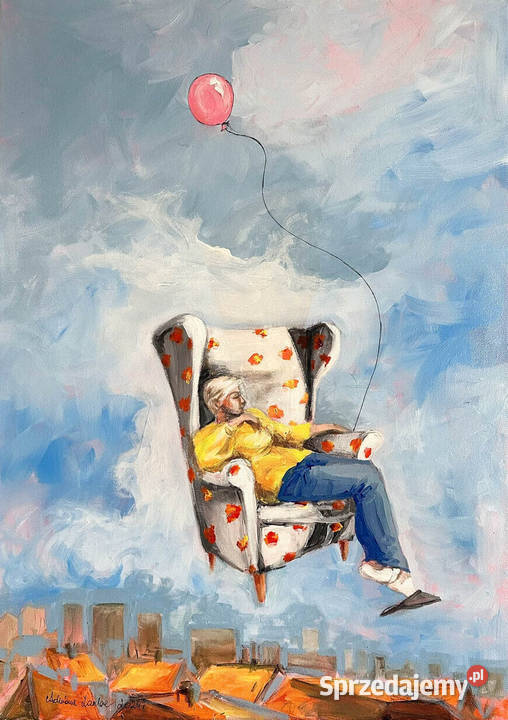 Poranek obraz akrylowy na płótnie artystki sprzedam