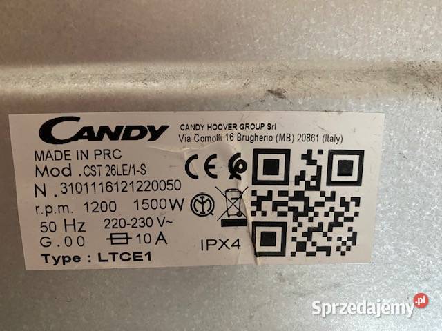 tanio części do pralki Candy Części i Akcesoria Olsztyn