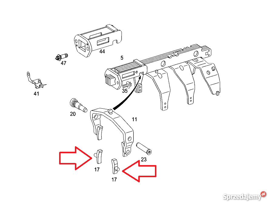 9762650049 9472650849 Mercedes ślizg widełek g56