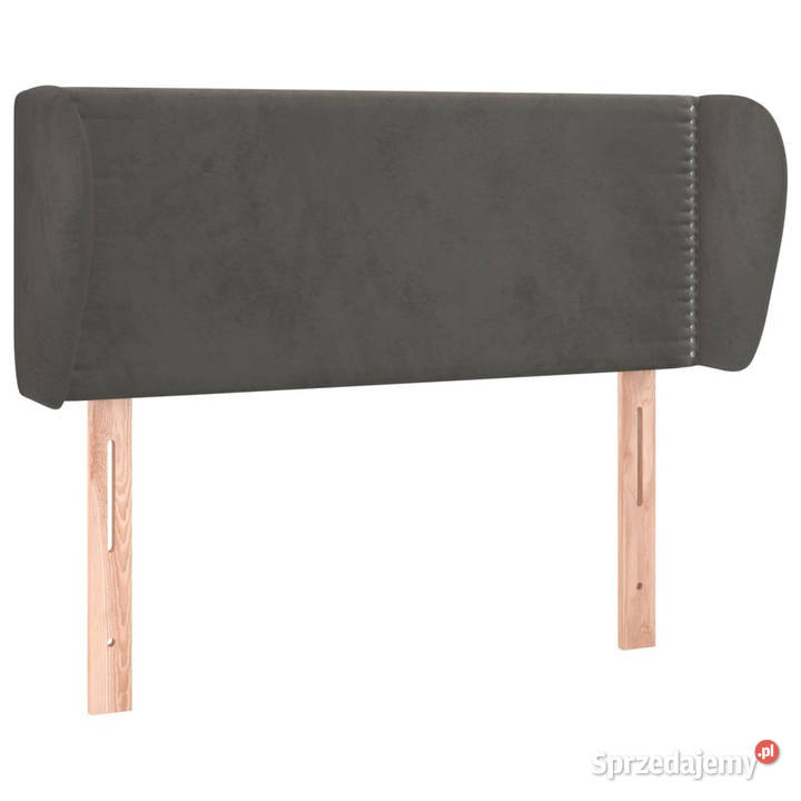 Zagłówek uszak ciemnoszary 83x23x7888 aksamitny Warszawa
