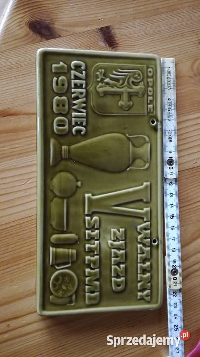 Stara plakieta okolicznosciowa Opole Porcelana i szkło sprzedam