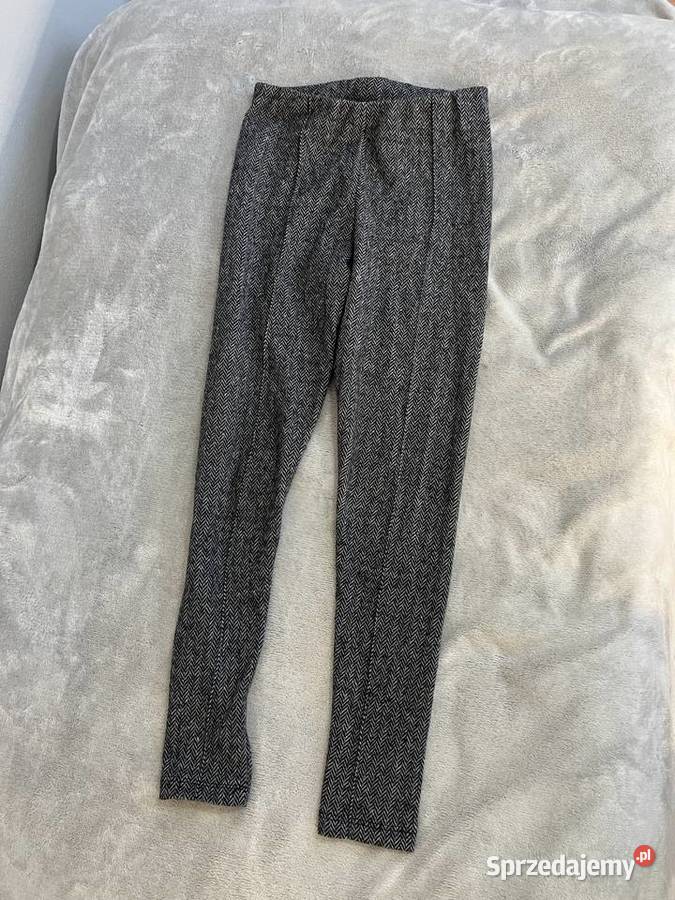 Spodnie legginsy szare w jodełkę Jasło sprzedam