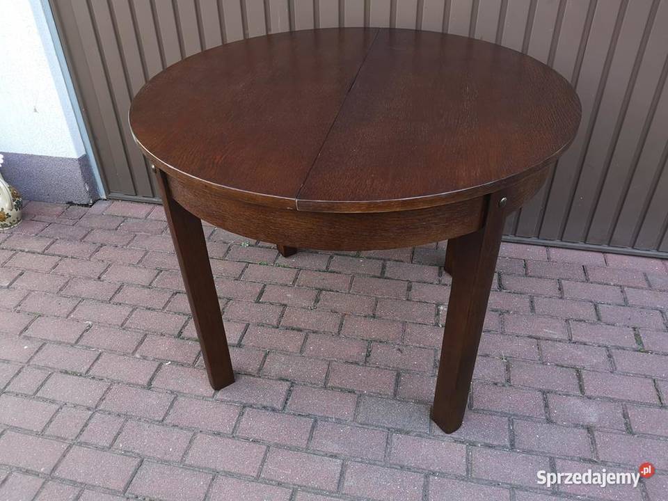 Stół ArtDeco Okrągły 100 Zgrabny Antyk Stary Swarzędz