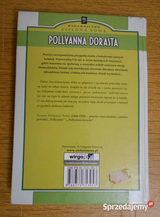 Eleanor H Porter Pollyanna dorasta lubelskie Parczew sprzedam