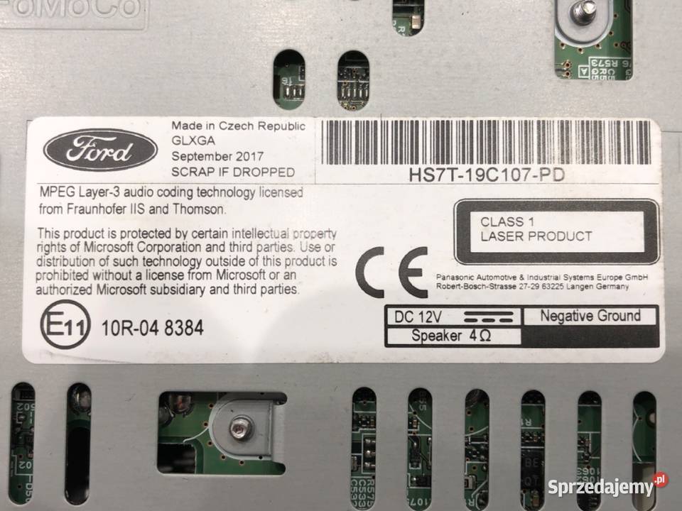 RADIO FORD MONDEO MK5 HS7T19C107PD ODTWARZACZ podkarpackie sprzedam