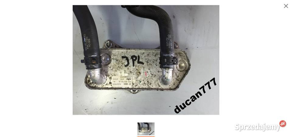chłodniczka oleju 02E409061B seat vw passat audi smarowanie silnika