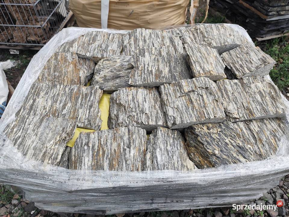 Płytka łupana laminowana Cięta Obrzeża i palisady Roszczep