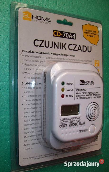 Sygnalizator czadu czujnik czadu El Home CD70A4 Zalesie-Kolonia