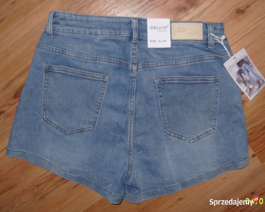 krótkie jeansowe spodenki szortyGALLOPr XL niebieski Rawicz