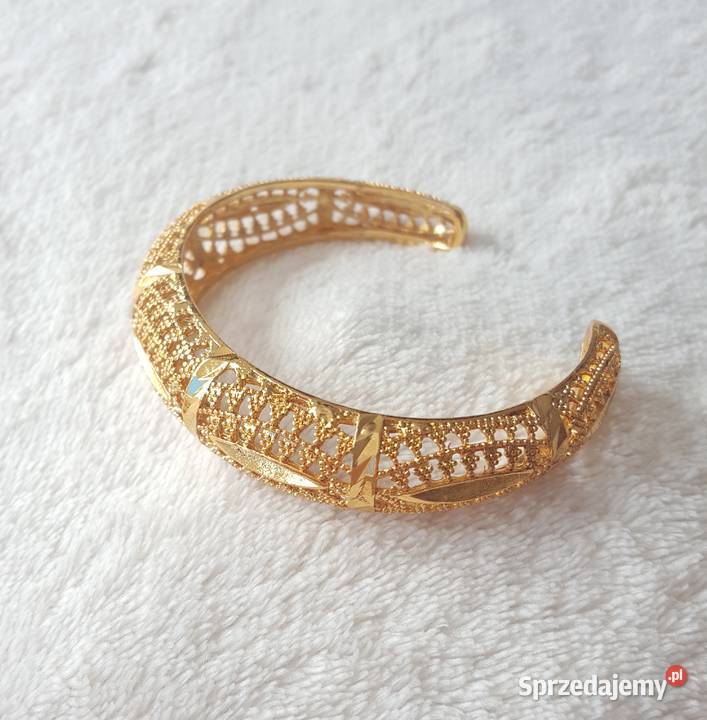 Nowa bransoletka indyjska arabska bangla złoty Szczecin