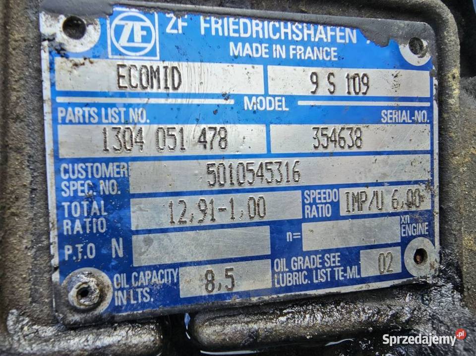 SKRZYNIA BIEGÓW RENAULT PREMIUM 27019 9S109 kujawsko-pomorskie Lipno