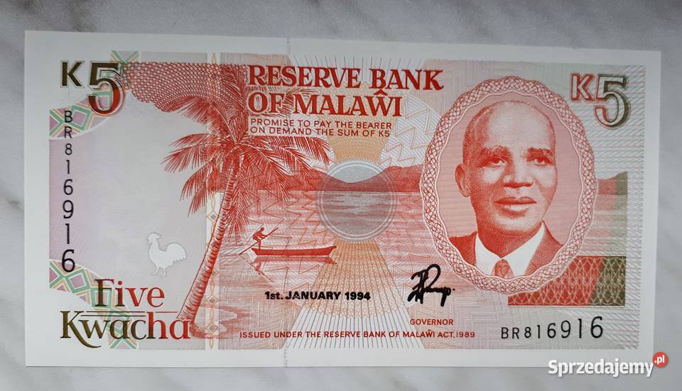 B33 MALAWI zestaw 2 banknotów Łask