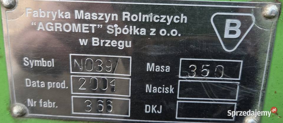 Rozsiewacz nawozów Agromet MX1200 Modlęcin sprzedam