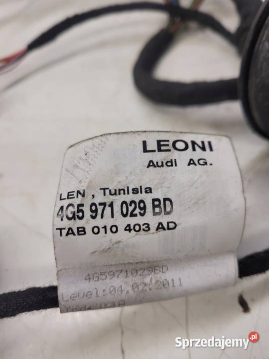 WIĄZKA DRZWI LEWY PRZÓD AUDI A6 C7 4G5971029BD osobowe Materiały instalacyjne Przystajń sprzedam
