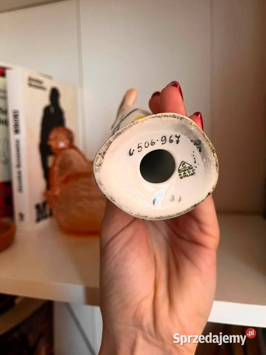 Ćmielów porcelanowa figurka grzybiarka