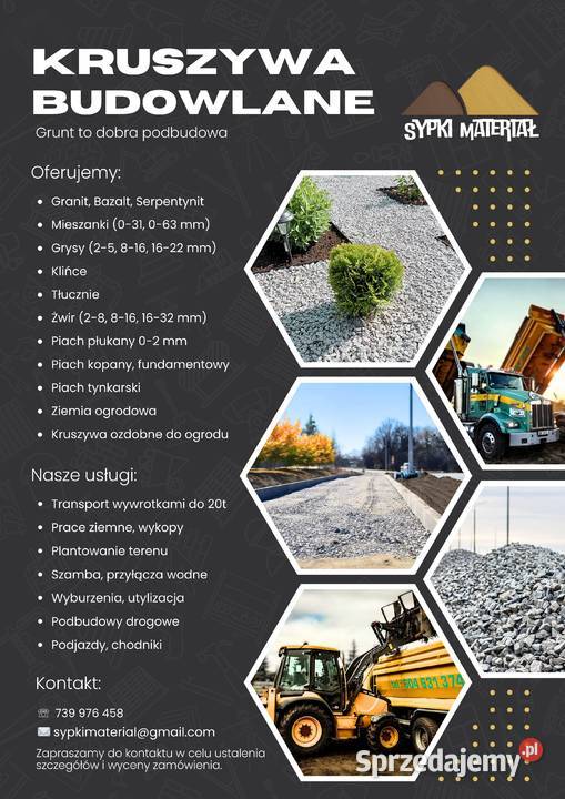 Kruszywa Drogowe Prosto Producenta Wrocław i Budowa Oława
