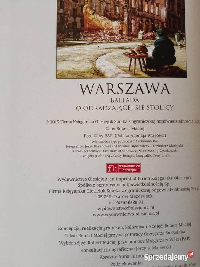 Piękne albumy Warszawa ballada odbudowana twarda mazowieckie sprzedam