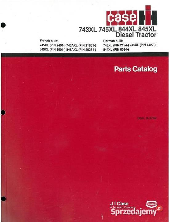 Instrukcja obsługi CASE IH 745 743 XL 745XL wielkopolskie Szamotuły