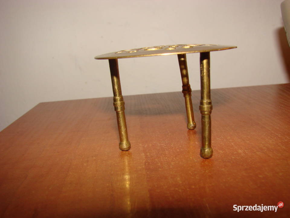 mosiężna ażurowa podstawka Pruszcz Gdański