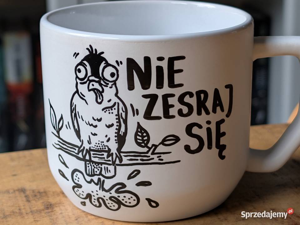 Kubek Ceramiczny Ręcznie Malowany PTAK 300ml Dobrzykowice