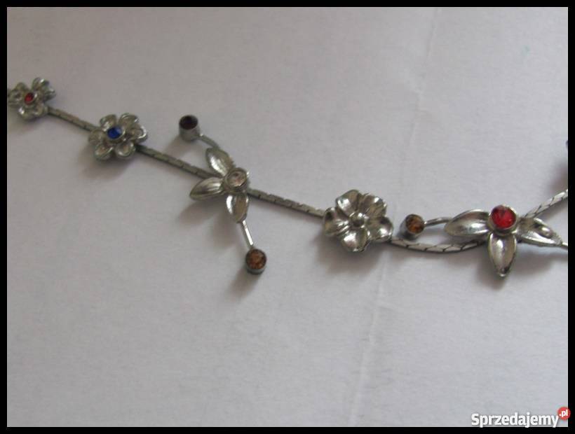 Naszyjnik kwiatki sztuczna biżuteria Płock