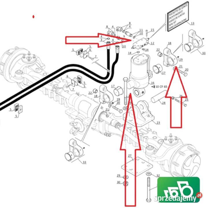 Siłownik poziomowania osi 270615 272241 MANITOU Wilkowo