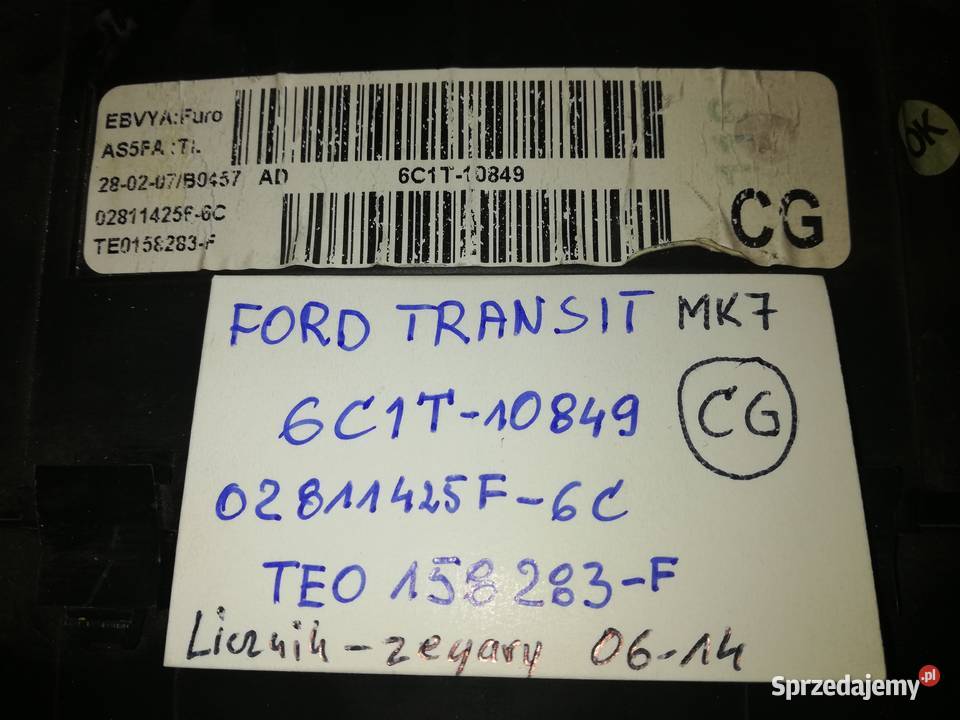licznik zegary 6C1T10849 Ford Transit MK7 r0613 liczniki, zegary Motoryzacja łódzkie Piotrków Trybunalski