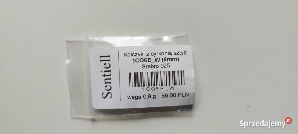 Kolczyki srebro 925 cyrkonie Wrocław sprzedam