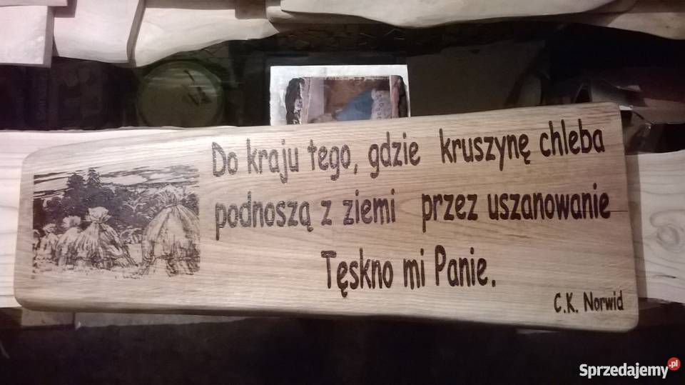 Pirografia ręczne wypalane napisy na deskach