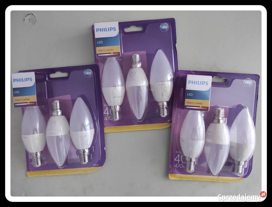 PHILIPS NOWE w blistrach ŻARÓWKI E14 9 sztuk 55W Żarówki i świetlówki Płock