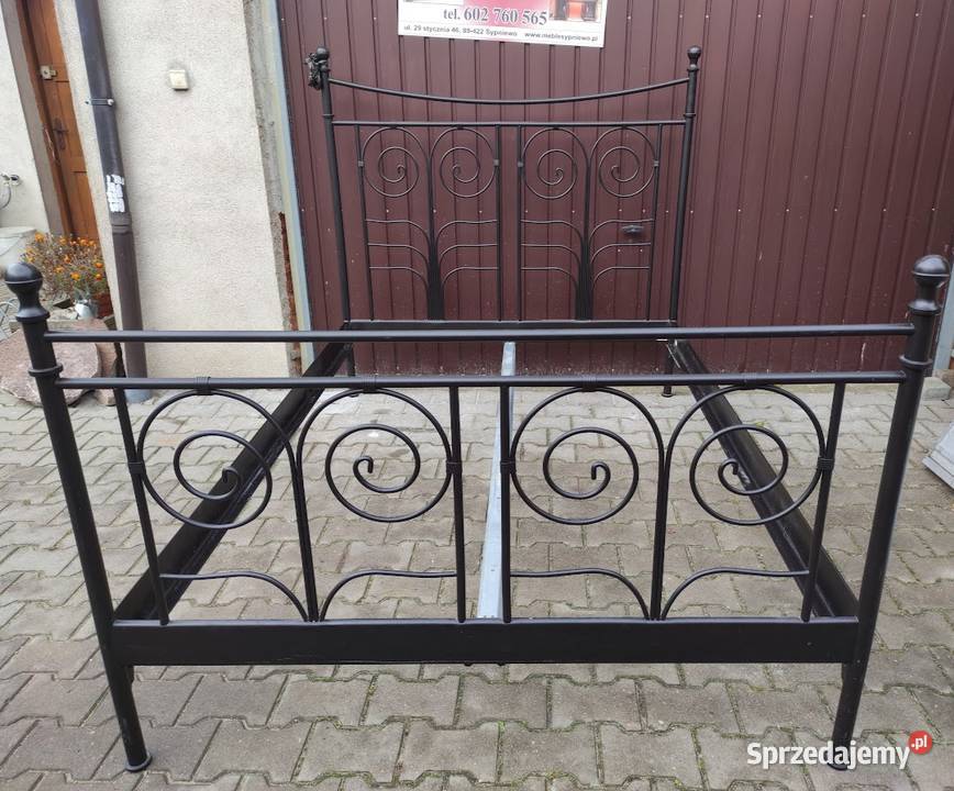Solidne metalowe łóżko stelaż materac z Niemiec 140cm Sypniewo