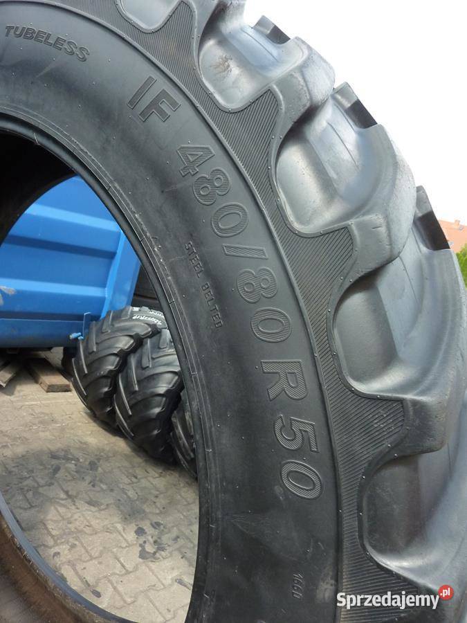 2x Opona używana rolnicza 48080R50 ALLIANCE 2450 Zaścianki sprzedam