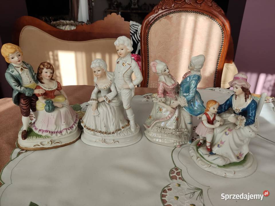 porcelanowe figurki 4 sztuki pary Gorzów Wielkopolski