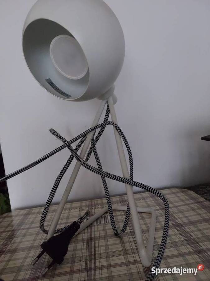 Lampka retro biała czarna z żarówką Nowa Wrocław sprzedam