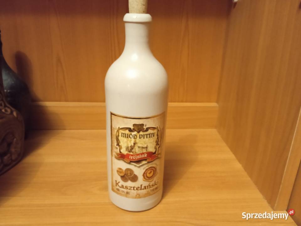 Ciekawa butelka ceramiczna sygnowana Mirostowice wielkopolskie Koźminek