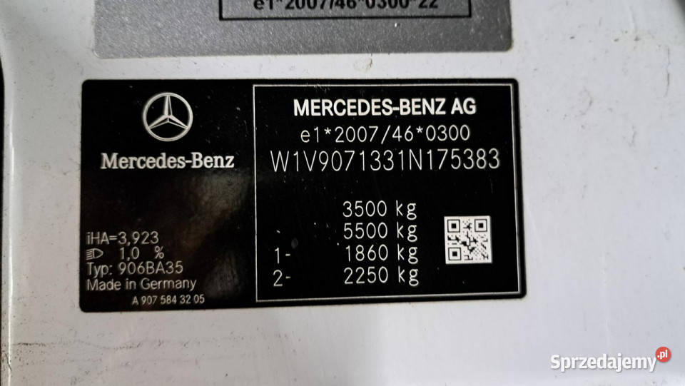 Mercedes Sprinter IGLOPOL E6 35t 143KM Mercedes-Benz
