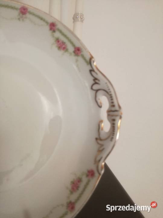 Śliczna stara porcelanowa patera talerz M Z Jastrzębie-Zdrój